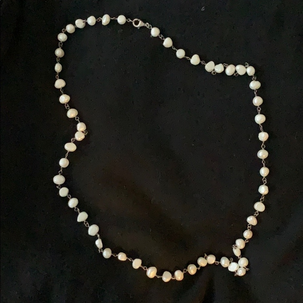 Silpada natural pearl and oxidized sterling silver